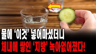 물에 '이것' 넣어마셨더니 체내에 쌓인 지방 녹아없어졌다!