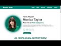 Fully Responsive Personal Portfolio Website using HTML CSS and JavaScript | Testimonial Section