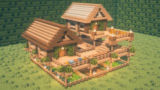 Minecraft: How To Build a Survival Base (Wooden House) Tutorials [#44] | 마인크래프트 건축, 야생 기지