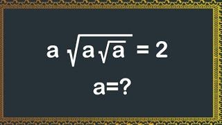 A Nice Radical Expression L Find A L Math Olympiad
