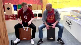 The Perfect Cajon Duo: Sela Bass Cajon \u0026 Sela Primera (Musikmesse 2018)