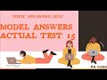 TOEIC SPEAKING 2022 | ANSWERS TO ACTUAL TEST 15