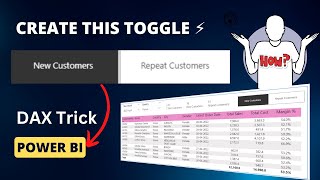 Impactful Drill down with New or Repeat Customers TOGGLE in Power BI ✨ | New vs returning Customers