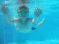 caleb underwater using our new camera...