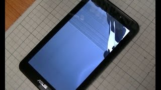 画面が壊れたタブレットを修理、タッチパネルをシールはがし液で取り外す(ASUS memopad7 ME170 Remove the touch panel)