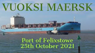 Container Ship VUOKSI MARESK - Port of Felixstowe 25th October 2021