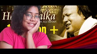 Indian girl Reacts to Ye Jo Halka Halka Original Song by Nusrat Fateh Ali Khan-Full Song with Lyrics
