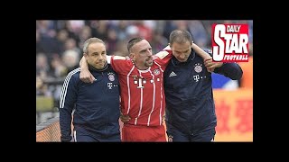 Bayern munich star franck ribery suffers serious looking knee injury