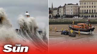 Storm Dennis claims two victims in rough seas as deadly ‘bomb cyclone’ batters Britain