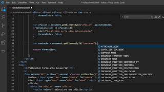 Validar formulario HTML con javascript, sin HTML5, evento onsubmit