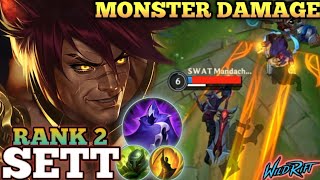 SETT PERFECT PUNCH COMBO! BEST RUNES & BUILD - TOP 2 GLOBAL SETT BY Apenas um Sett - WILD RIFT