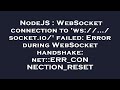 NodeJS : WebSocket connection to 'ws://.../socket.io/' failed: Error during WebSocket handshake: net