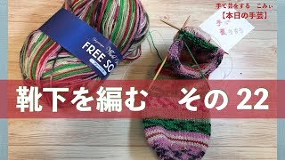 靴下を編む　その２２【本日の手芸】today's handicraft