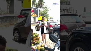 Shanaya Kapoor Enjoys A Coconut On A Hot Summer Day | Shanaya Kapoor | #bollywood | #shorts