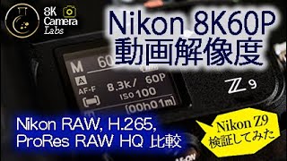 【Nikon 8K60P 動画検証】Nikon RAW 8K,H. H.265 8K, ProRes RAW HQ 8K【Nikon Z9 で検証をしてみた】