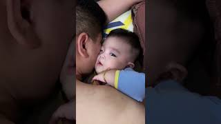 又成功把爸爸哄睡着了 奶爸带娃记录视频  #cutebaby #baby#shorts