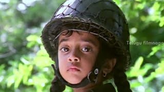 Kavya & Baladitya funny assault on Giri Babu -  Little Soldiers Movie Comedy Scenes