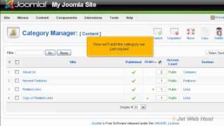 How to use the Category Manager in Joomla