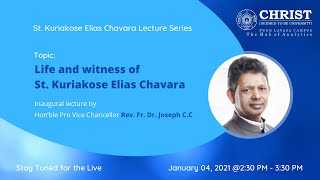 St. Kuriakose Elias Chavara Lecture Series Inaugural lecture by Hon’ble Pro Vice Chancellor Rev. Fr.