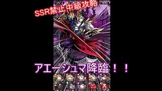 【黒騎士と白の魔王】SSR禁止縛り！アエーシュマ降臨中級攻略やってみた！