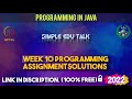 Programming in Java week 10 all 5 programming assignment answer with code link | Nptel | Swayam