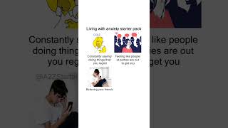 Living with anxiety starter pack meme #Memes