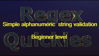 Simple alphanumeric string validation