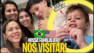 PELA PRIMEIRA VEZ NOSSA FAMÍLIA VEIO NOS VISITAR NOS EUA