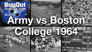 College Football: Army vs. Boston College 1964 Vintage Stock Footage