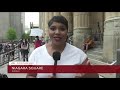 protestor explains reasons for sit in in niagara square thursday