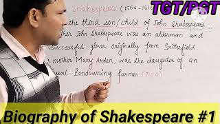 William Shakespeare # biography #1 up tgt pgt