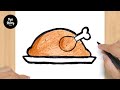 #344 ​How to Draw a Fried Chicken - Easy Drawing Tutorial