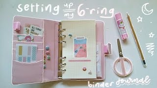 Setting up my 6-ring binder journal!