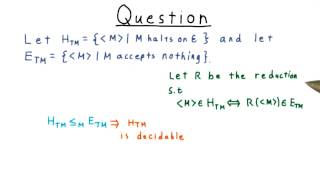 Which Reductions Work? Solution Georgia Tech - Computability, Complexity, Theory: Computability