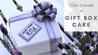 Gift cake | How to make a gift box cake (easy cake decorating)