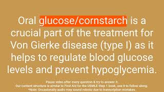 Von Gierke Disease (Type I) - A Comprehensive Review in Question and Answer Format