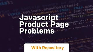 javascript product page problems