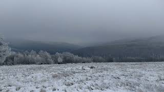 Zima w Ciechani, Magurski Park Narodowy, Beskid Niski