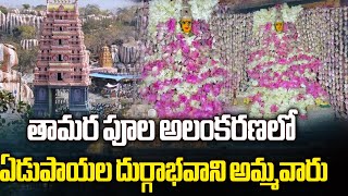 Sri edupayala vana Durga Bhavani | తామర పూల అలంకరణలో ఏడుపాయల దుర్గాభవాని అమ్మవారు | MHRTV