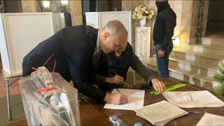 Moscow-installed governor of Kherson region votes in annexation referendum | AFP