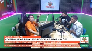 Carlinhos Nunes.  na rádio Marconi FM. 101,9 programa radar 101 Entrevista  com Jorge Quadros.