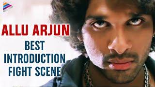 Allu Arjun Best Introduction Fight Scene | Arya Ek Deewana Movie | Allu Arjun Hindi Dubbed Movies