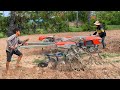 Tractor Kubota RT Vs ZT Plow Field Sand,Kubota Tractor,Tractor Khmer Farmer