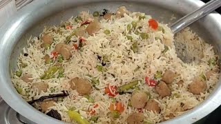 Soya chunks Pulao recipe |how to make soya chunks pulao recipe|soya chunks mutter pulao recipe