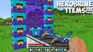 The MOST SECRET WAY TO GET HEROBRINE ARMOR in Minecraft SUPER HEROBRINE ITEMS