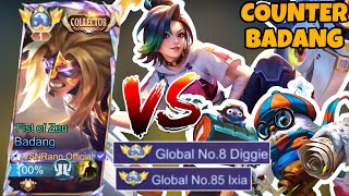 BADANG DAMAGE KENA COUNTER META IXIA DIGIE | TOP GLOBAL BADANG | MOBILE LEGEND!!