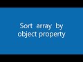 JavaScript array sort by object property