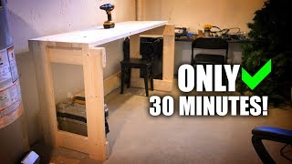 How to Make the Perfect DIY Workbench ONLY $46 - ONLY Tool a Drill!