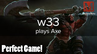 w33 (7704 MMR) plays Axe Mid (32-0-2, 26min) Full-game