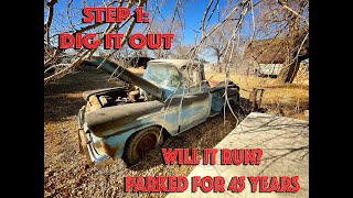 1958 Chevrolet Apache - Has not run in 45 years - Part 1 - Digging it out
